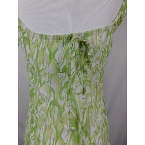 Kendall & Kylie Dress Womens Small Green Spaghetti Strap Mini Swirl DW210185 - Picture 7 of 12